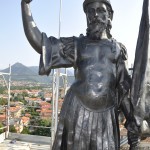 La statua di Sant'Alessandro, dopo il restauro