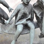 particolare della figura di Giulia, prima del restauro