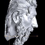 Dio Padre, scansione in 3D realizzata da Ing. Francesco Fassi del Politecnico di Milano, profilo