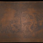 Lastra in rame "Passaggio del Mar Rosso" autore Gaetano Le Poer secolo XVIII