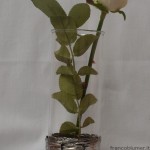 vaso in vetro e argentoo