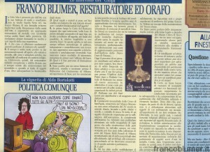 Franco Blumer, restauratore e orafo