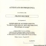 Seminario di aggiornamento "Il restauro delle arti decorative - metodologie ed esempi"