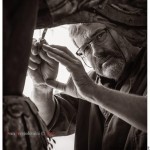 Franco Blumer, durante il restauro