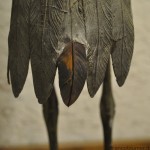 Airone da giardino, durante il restauro